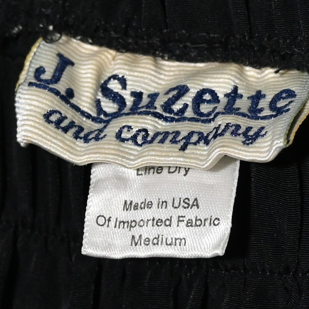 J. Suzette and company Tiered Maxi Skirt Womens Pleated USA Medium Black - Picture 3 of 6
